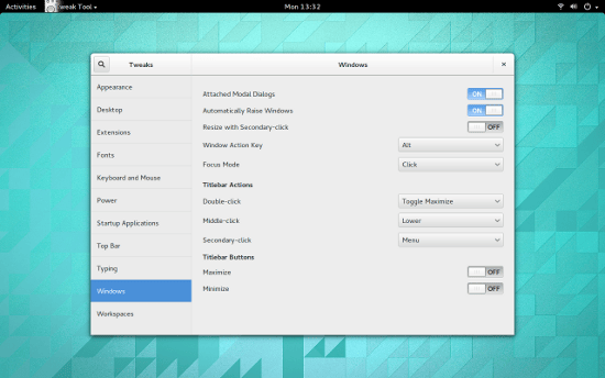 图 1: Adding the minimize button back to the GNOME 3 windows.