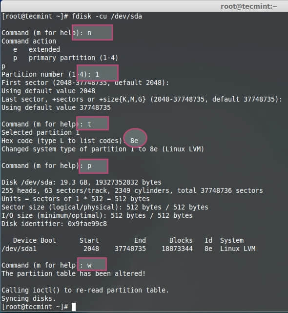 Create LVM Partition