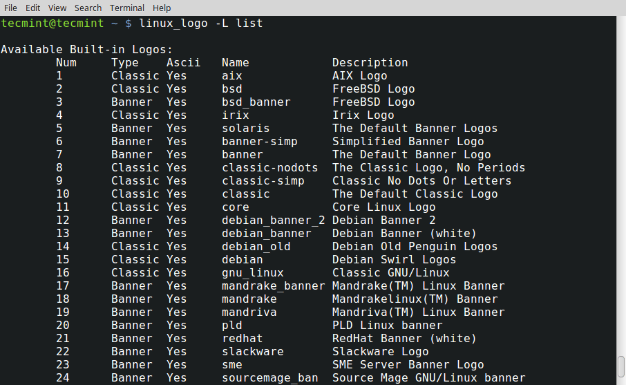 Linux 徽标列表
