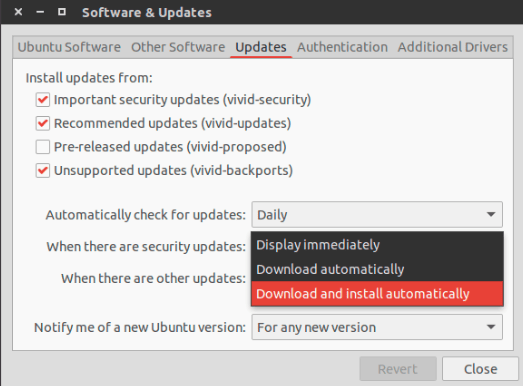 Automatic updates in Ubuntu