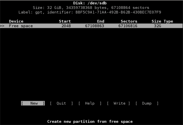 cfdisk-empty-layout