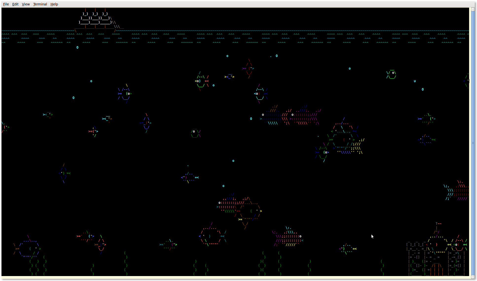 Fig.01: ASCII Aquarium