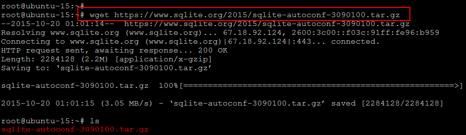 wget SQLite