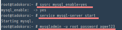 Configure MySQL Password