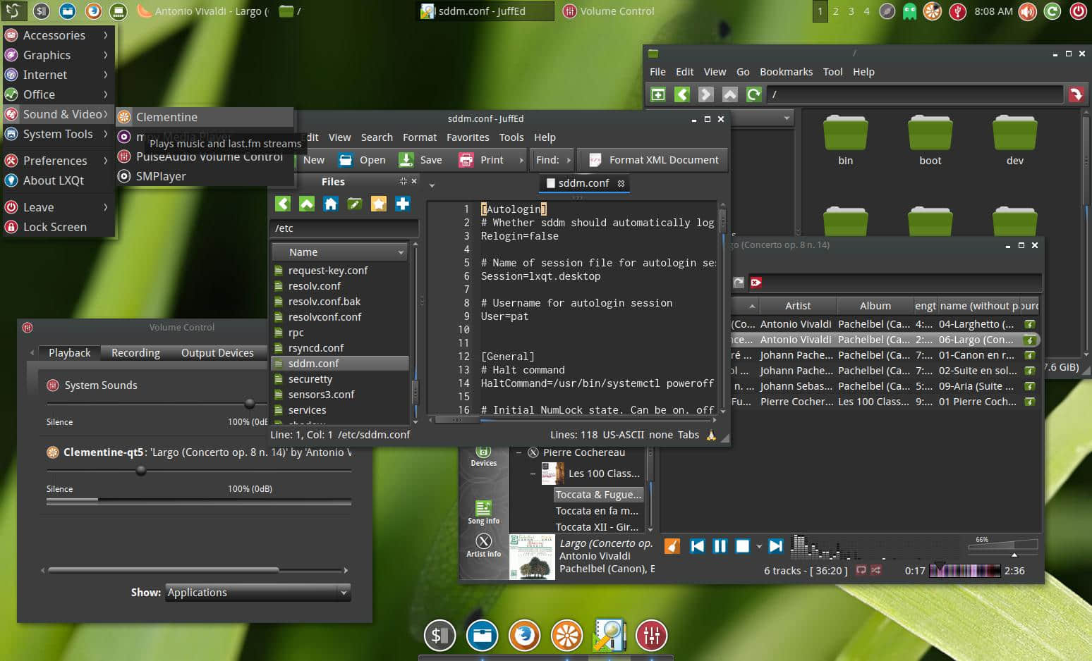 Manjaro Linux LXQt 16.04 Dark Edition