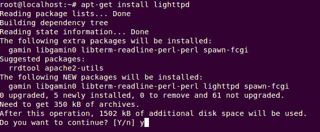 Install lighttpd ubuntu