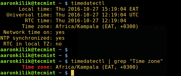 Find Current Linux Timezone