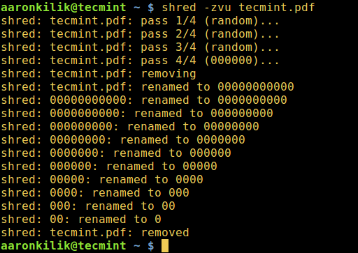 在 Linux 中永久删除文件