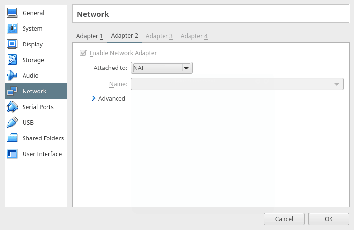 Enable Network Adapter for VM