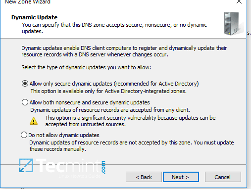 Enable Secure Dynamic Updates