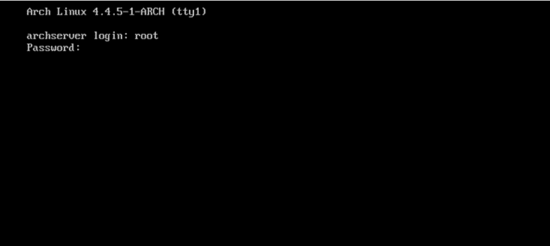 Arch Linux installed successfully