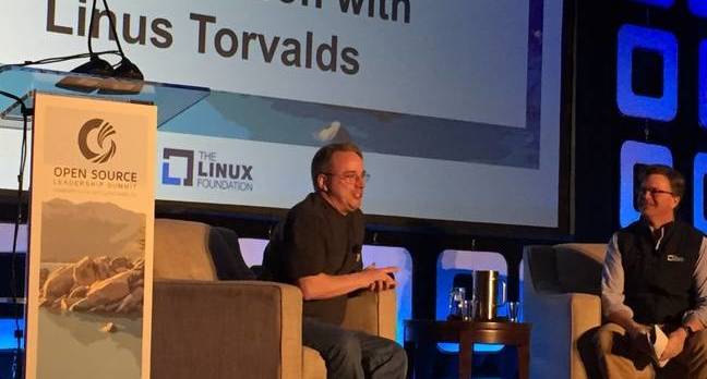 Linus Torvalds at Open Source Leadership Summit