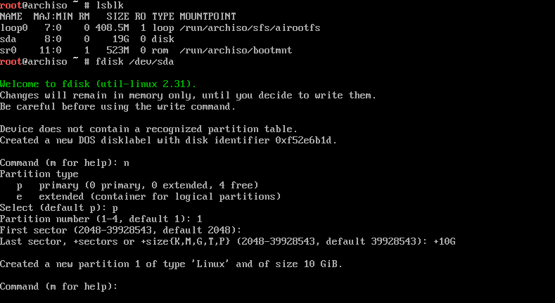 root partition