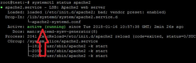 check if apache is running