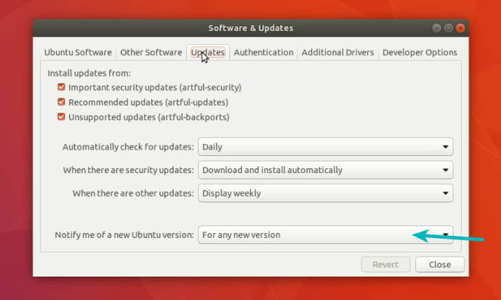 Get notified for a new version in Ubuntu