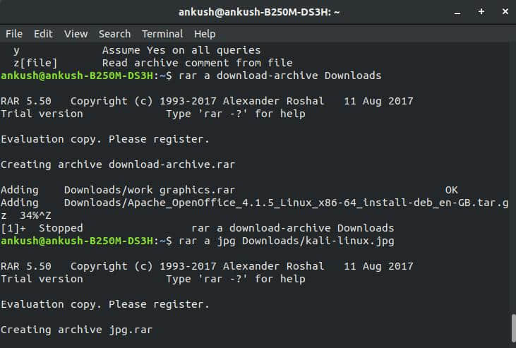 Using rar archive in Ubuntu Linux