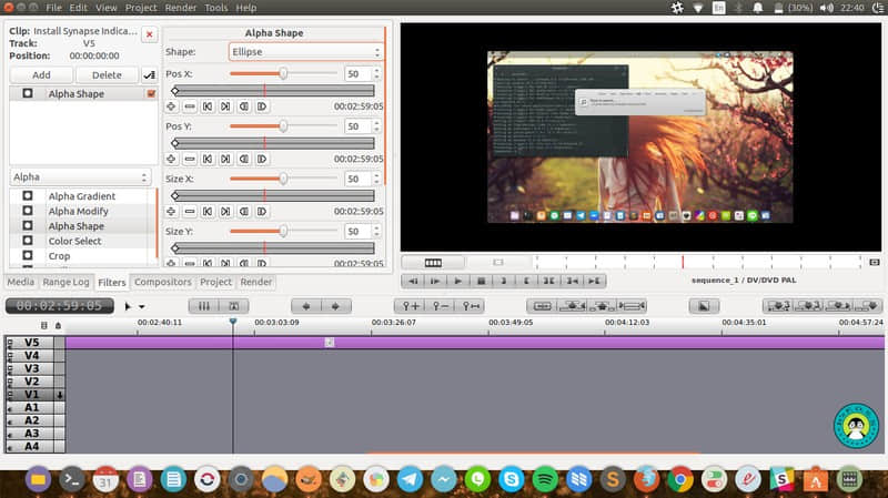 Flowblade ubuntu 上的视频编辑器