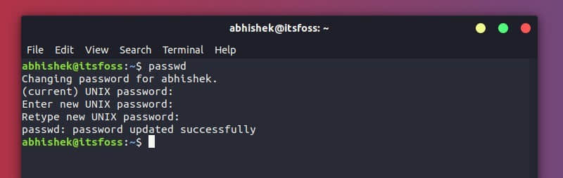 在 Linux 命令行中修改用户密码