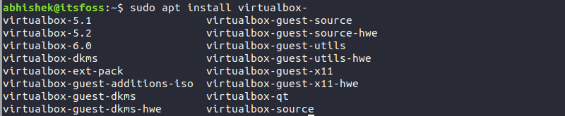 Install VirtualBox via terminal