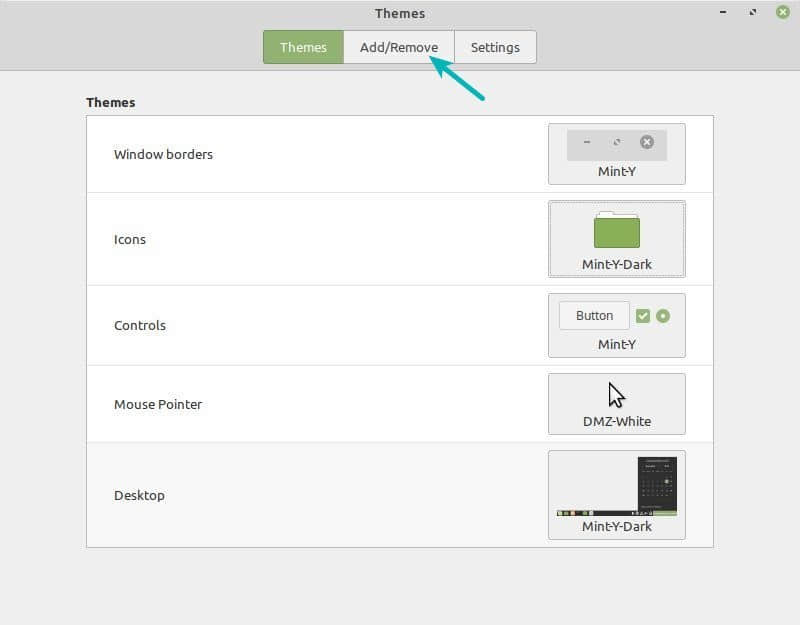 Theme Applet provides an easy way of installing and changing themes