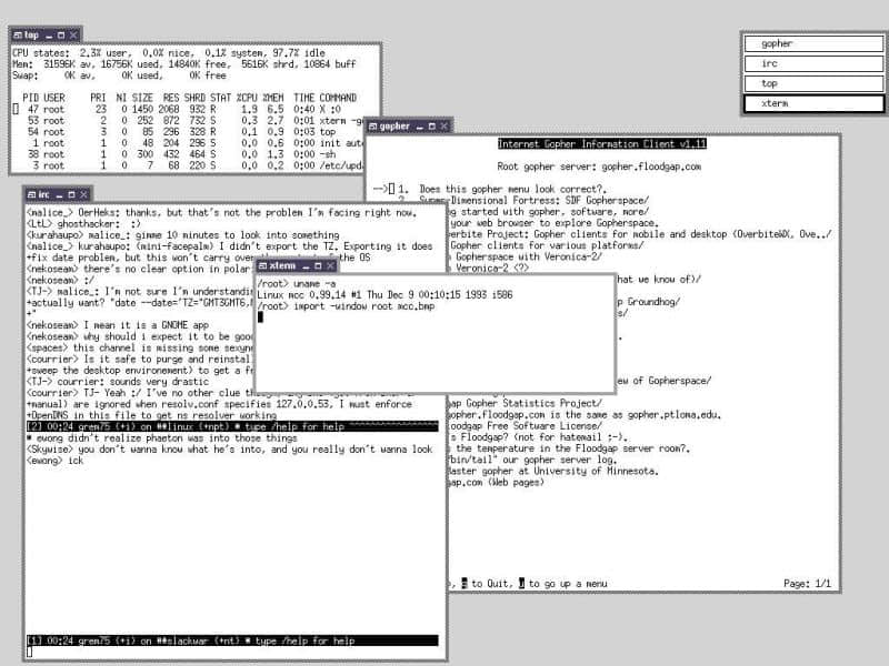 MCC Linux 0.99.14, 1993 | Image Credit