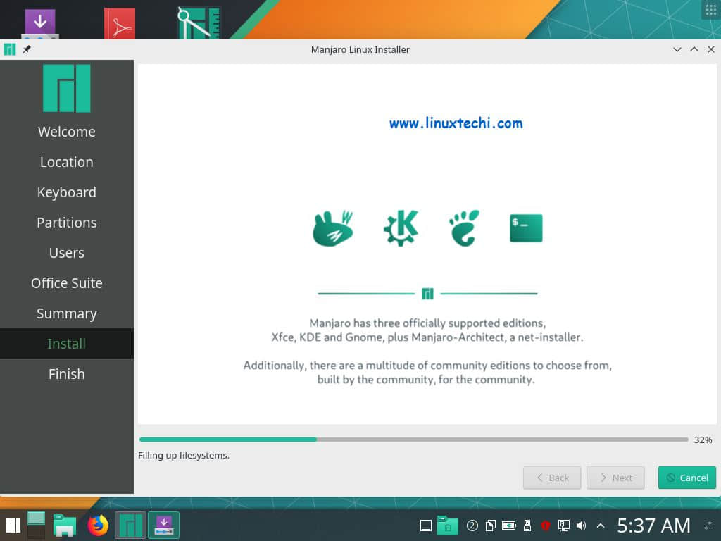 Manjaro18-1-Installation-Progress