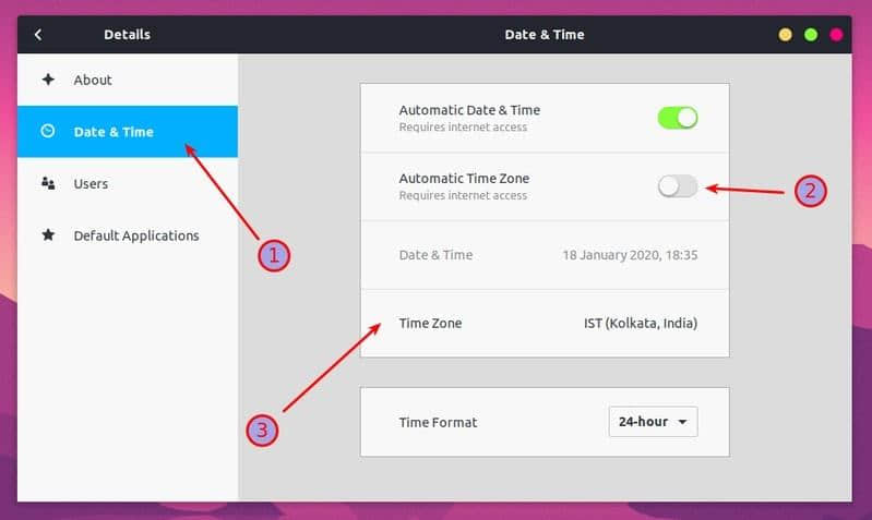 In Details -&gt; Date & Time, turn off the Automatic Time Zone