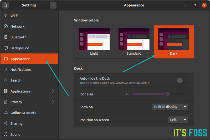Enable Dark Theme in Ubuntu