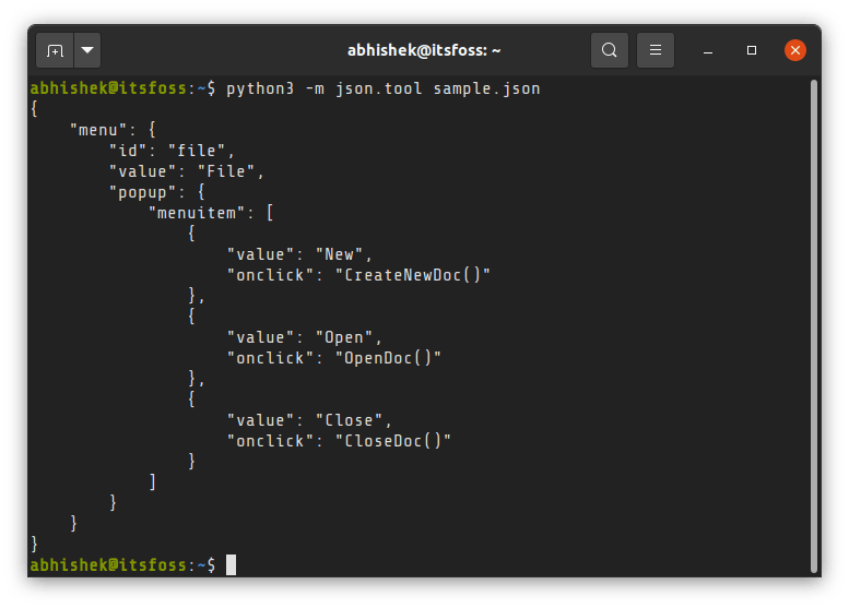 Pretty printing JSON with Python