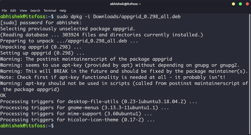 在 Ubuntu 中使用 dpkg 命令安装 deb 文件