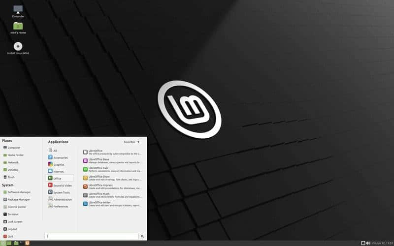 Screenshot of Linux Mint MATE desktop