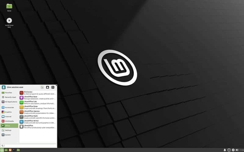 Linux Mint 20 Xfce desktop