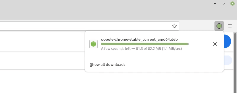Wait for Google Chrome download to finish