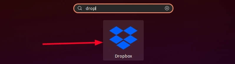 Start Dropbox for installation