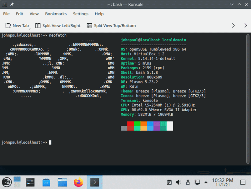 openSUSE Tumbleweed 桌面