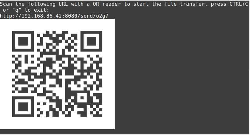 example of sending a file