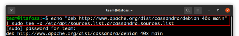 Add Apache Cassandra repository