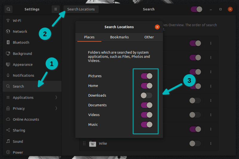 Disable meta folders from the search