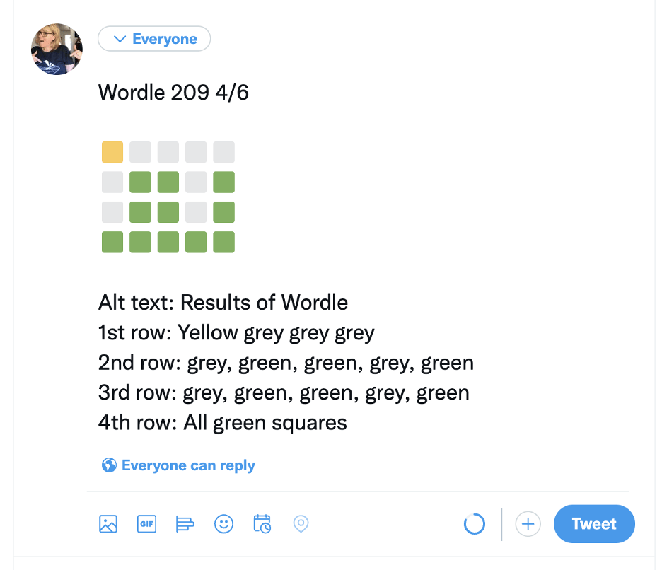 Twitter results with descriptive explanation of results