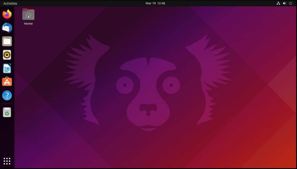 Ubuntu Desktop with GNOME – Before Customization