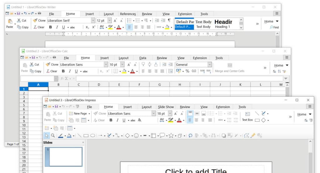 在 Windows 10 中让 LibreOffice 看起来像微软 Office