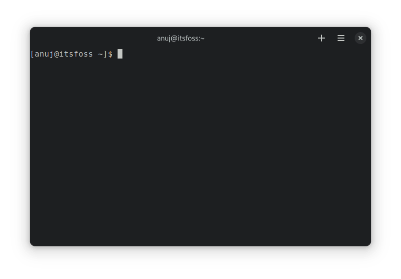 Default look of Blackbox terminal