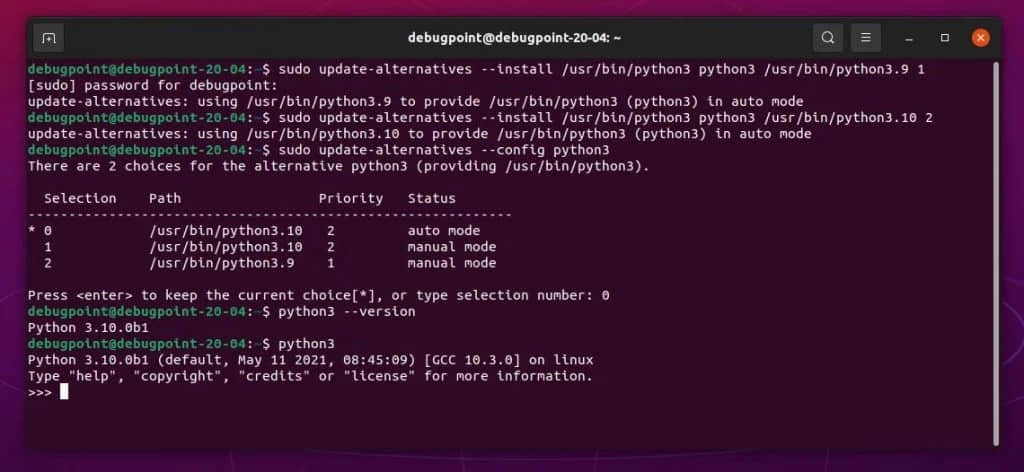 在 Ubuntu 中安装 Python 3.10