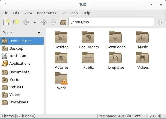 Image of the PCMan file manager.