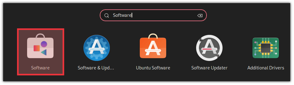 open software center in ubuntu