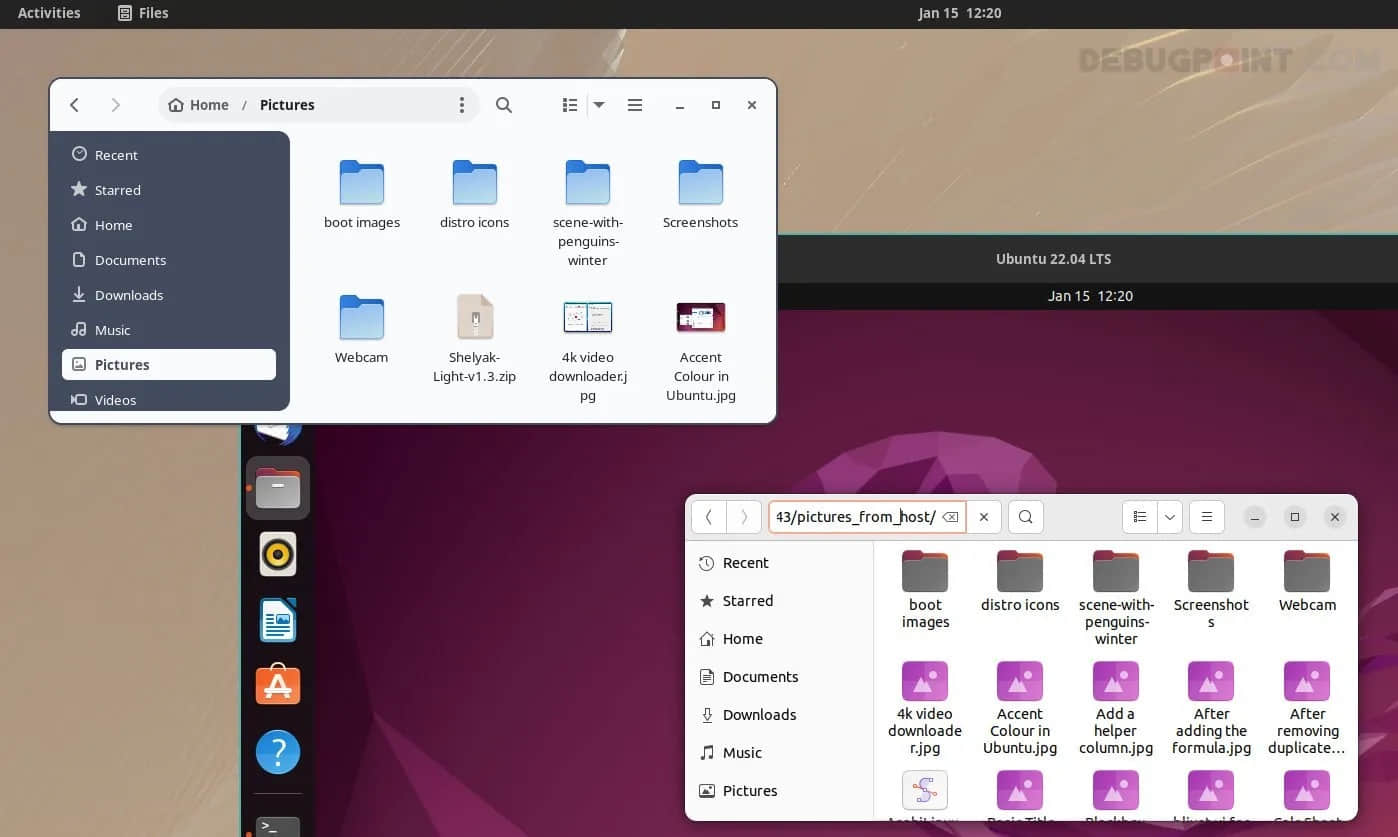 在 GNOME Boxes 中在客体机和宿主机之间共享文件夹及其内容（示例）
