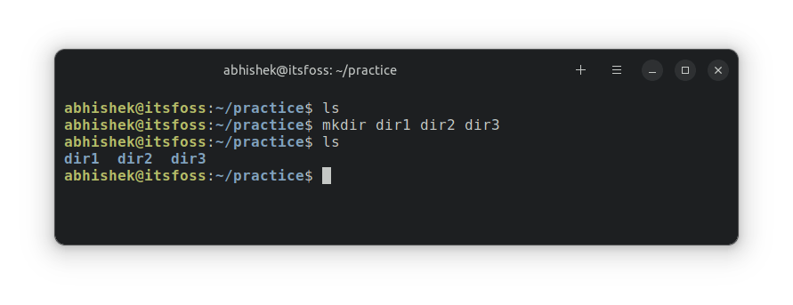 Create multiple new directories in Linux with mkdir command