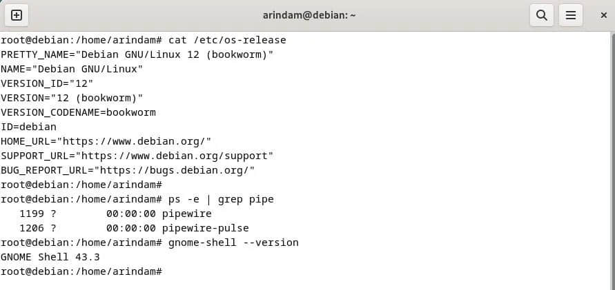 Pipewire in Debian 12
