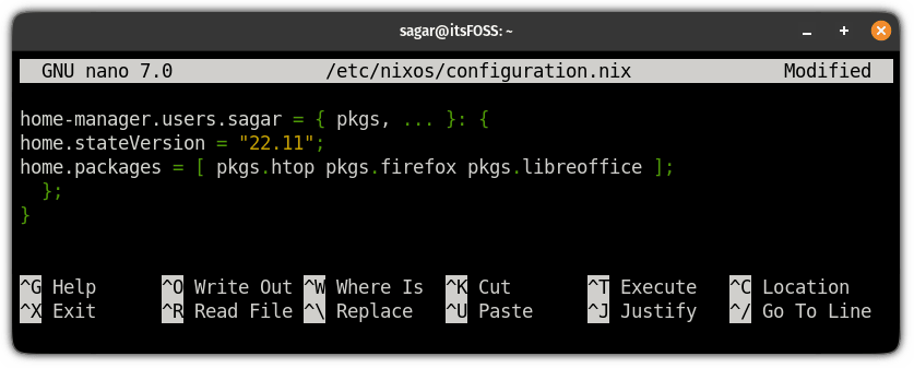 作为 NixOS 模块在主目录管理器中安装多个软件包