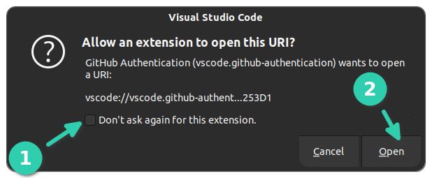 Opening GitHub repo in VS Code